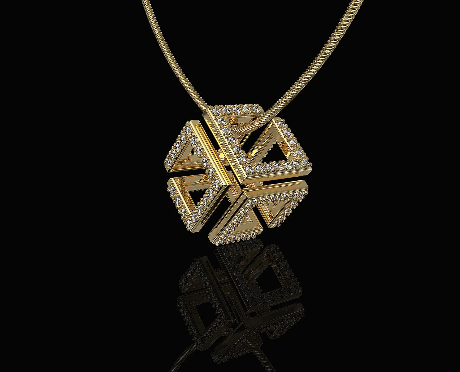infinity cube pendant 3D Print Model .c4d .max .obj .3ds .fbx .stl .blend