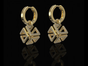 infinity cube earrings 3D Print Model
