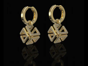 orecchini cubo infinito Modello di stampa 3D