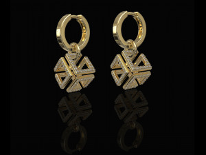 infinity cube earrings 3Dプリントモデル