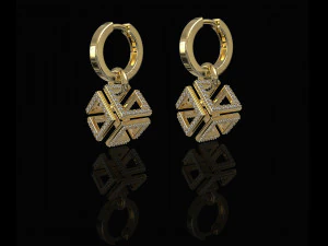 infinity cube earrings 3D Print Model