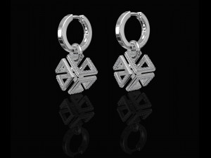 infinity cube earrings 3Dプリントモデル