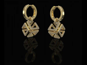infinity cube earrings 3D Print Model