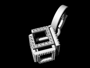 infinity cube earrings 3Dプリントモデル