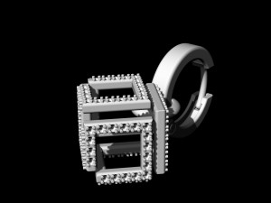 infinity cube earrings 3Dプリントモデル