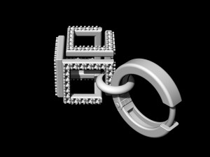 infinity cube earrings 3Dプリントモデル