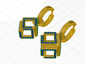 infinity cube earrings 3Dプリントモデル