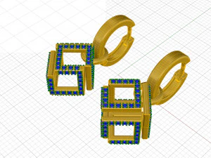infinity cube earrings 3D Print Model