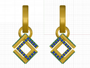 infinity cube earrings 3Dプリントモデル