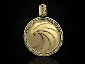round eagle pendant 3D प्रिंट मॉडल