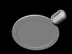 ciondolo rotondo con aquila Modello di stampa 3D