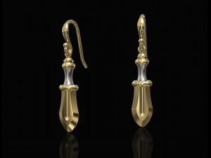 mini sword earrings 3D 打印模型