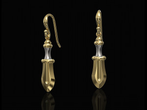 mini sword earrings 3D Print Model