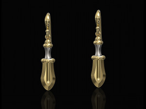 mini sword earrings 3Dプリントモデル
