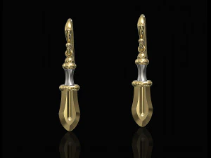 mini sword earrings 3D Print Model