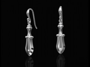 mini sword earrings 3Dプリントモデル