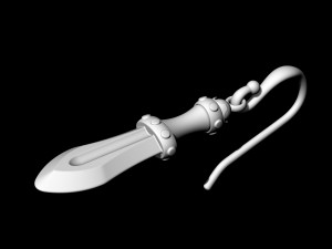 mini sword earrings 3Dプリントモデル
