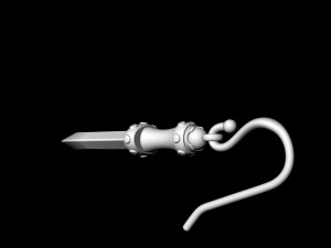 mini sword earrings 3Dプリントモデル