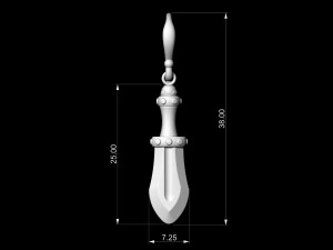 mini sword earrings 3D Print Model