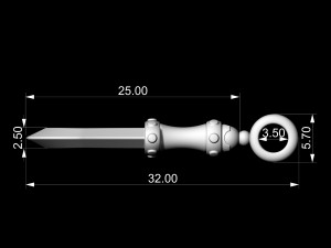 mini sword pendant 3D Print Model