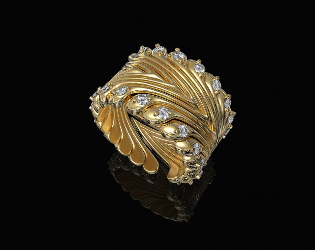 billows ring 3D 打印模型 .c4d .max .obj .3ds .fbx .stl .blend 