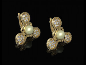 pearl spinner earrings 3D 打印模型