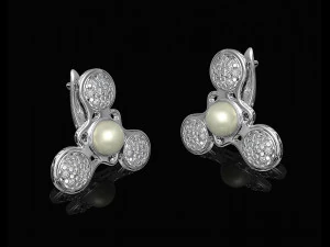 pearl spinner earrings 3D Print Model