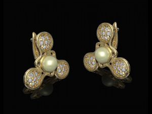 pearl spinner earrings Modelo de Impressão 3D