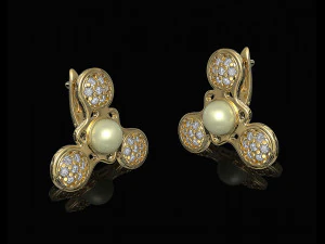 pearl spinner earrings 3D Print Model