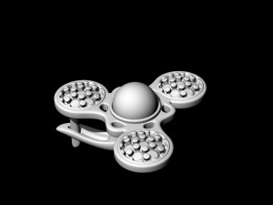 pearl spinner earrings Modelo de Impressão 3D