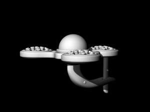 pearl spinner earrings 3D Print Model