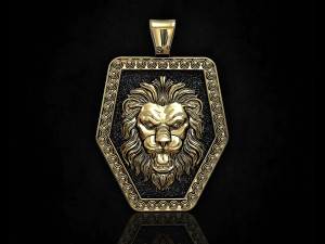 lion face pendant 3D Print Model