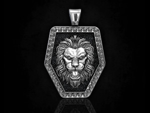 lion face pendant 3D Print Model