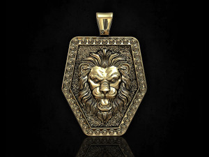 lion face pendant 3D Print Model