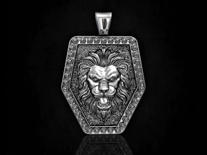 lion face pendant 3D Print Model