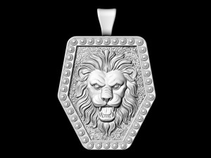 lion face pendant 3D Print Model