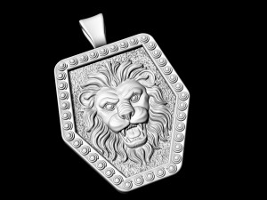lion face pendant 3D Print Model