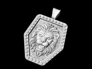 lion face pendant 3D Print Model
