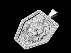 lion face pendant 3D Print Model