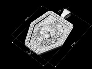 lion face pendant 3D Print Model
