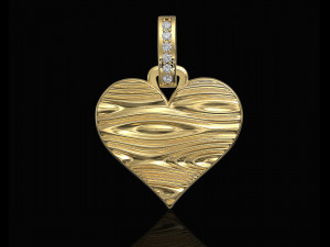 textured heart pendant Modello di stampa 3D