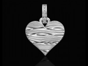 textured heart pendant Modello di stampa 3D