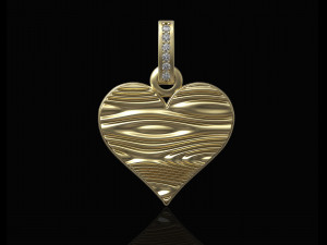 textured heart pendant Modello di stampa 3D