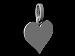 textured heart pendant Modello di stampa 3D