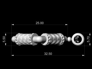 textured poles pendant 3Dプリントモデル