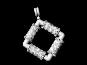 textured poles pendant 3Dプリントモデル