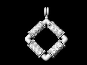 textured poles pendant 3D Print Model
