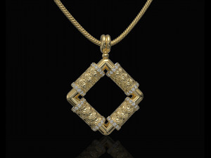 textured poles pendant 3Dプリントモデル