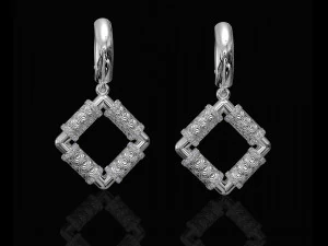 textured poles earrings 3D Print Model