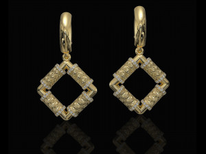 textured poles earrings 3Dプリントモデル